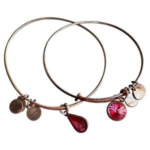 Alex and‎ Ani 2 X October Birthstone Gold Bangles